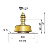 Flexible engine mount type HY100 / HY150 / HY200