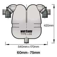 LGS gas / water separator