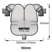 LGS gas / water separator
