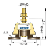 Flexible engine mount type LMX