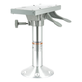 Fixed height seat pedestal with slide