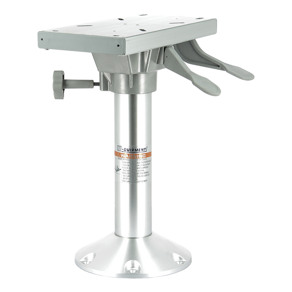 Fixed height seat pedestal with slide