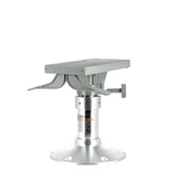 Gas adjustable height seat pedestal with swivel and slide