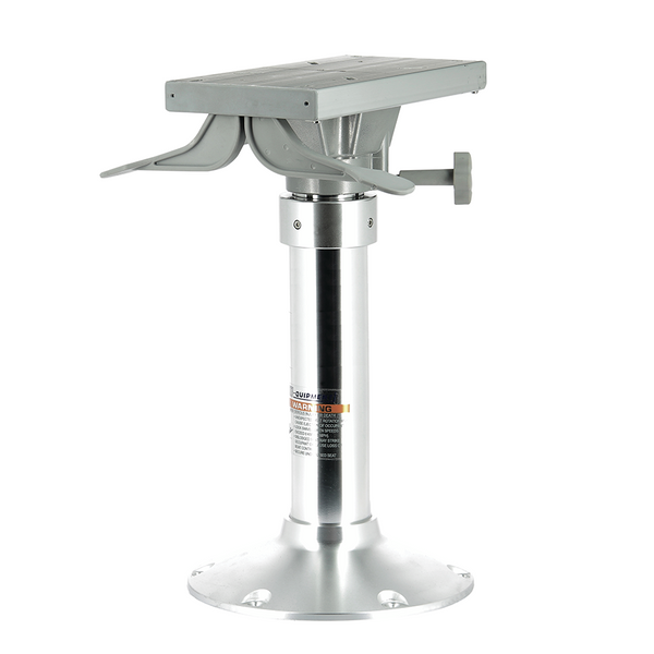 Gas adjustable height seat pedestal with swivel and slide