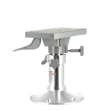 Adjustable height seat pedestal with swivel and slide