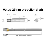 Stainless steel propeller shaft