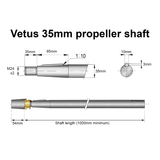 Stainless steel propeller shaft