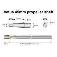 Stainless steel propeller shaft