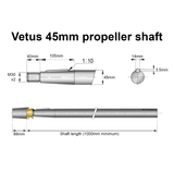 Stainless steel propeller shaft