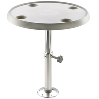 Easy-mount adjustable height round table