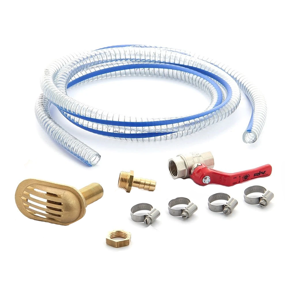 Brass water strainer installation kit