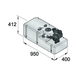 Waste water tank system 88 litre with pump